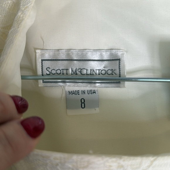 Vintage Scott McClintock 2 Piece Top & Maxi Skirt Cream Wedding Size 8 - Picture 3 of 10